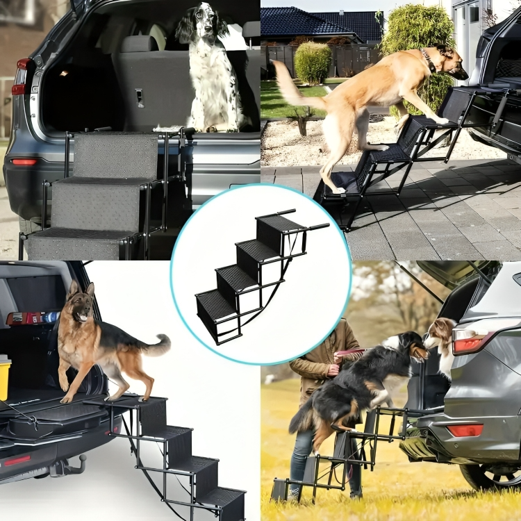 Pilathi® Hundetreppe für große & kleine Hunde – Bis zu 40 kg, Universelle Verwendung im Auto